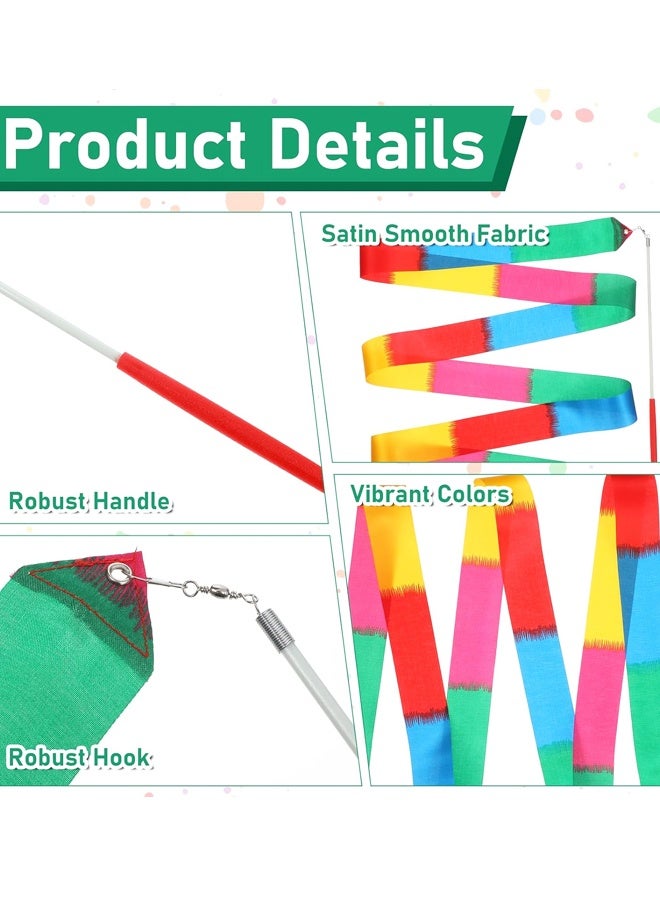 8 قطع من شرائط الرقص - عصا الجمباز، عصا راقصة الشريط للرقص الفني، الجمباز، عرض المواهب، اللياقة البدنية، التدريب - Image 3