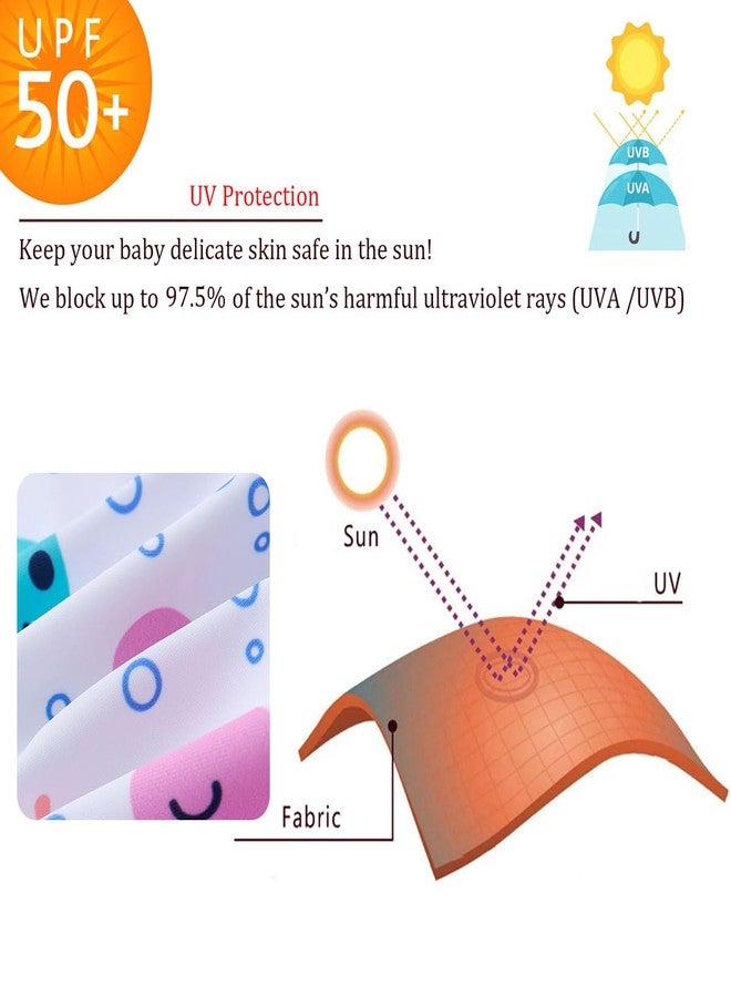 UMELOK Baby Girls Swimsuit UPF 50+ Sun Protection One Piece Bathing Suits with Hat (Light Pink, Whale, 12-18 Months) - Image 3