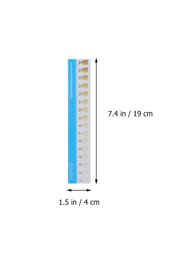 HEALLILY - 20Pcs Teeth Shade Guide Tooth Shade Chart Tracking Comparing Dental Equipment Dentist Material Professional Household Oral Care Supplies - Image 1