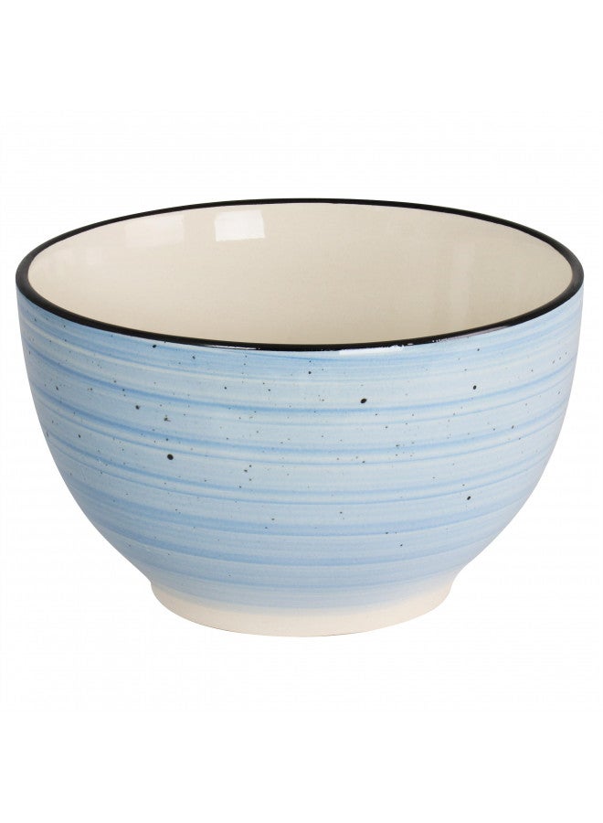 Elama Gia 24 Piece Round Stoneware Dinnerware Set in Light Blue - Image 2