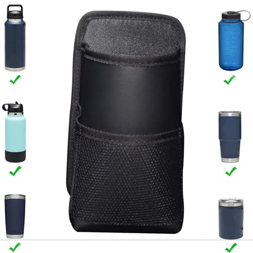 yicheyiyou Large Car Cup Holder Expander, Fits Large 24/36/40/46oz Water Bottles, Big Drinks Holder Bag- Universal Auto Vehicle for Cars, SUV & Truck RV's Golf-carts (Black) - Image 5