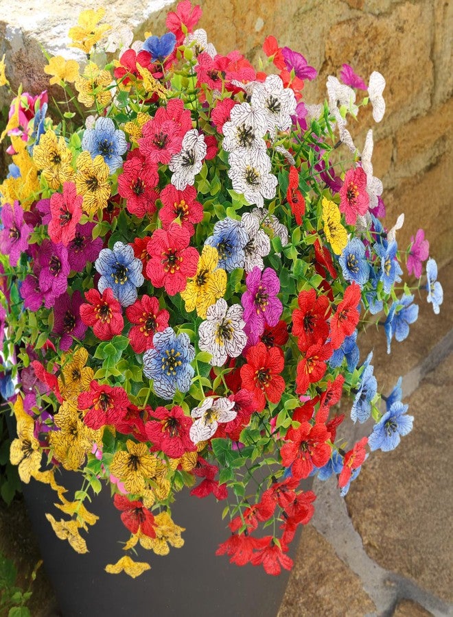 ATTGREAT Artificial Flowers Outdoor Faux Plants UV Resistant 12 Bundles Fake Patio Flowers Plastic Greenery Plnats Outside Bulk for Spring Garden Hanging Planter Home Vase Decor, Multicolor - Image 4