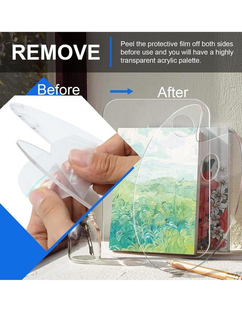 أوزيغالور 2 قطعة لوحة طلاء أكريليك، لوحة فن شفافة، لوحة طلاء زيت/ماء الألوان/دونات DIY (11.81 * 7.87 بوصة) - Image 4