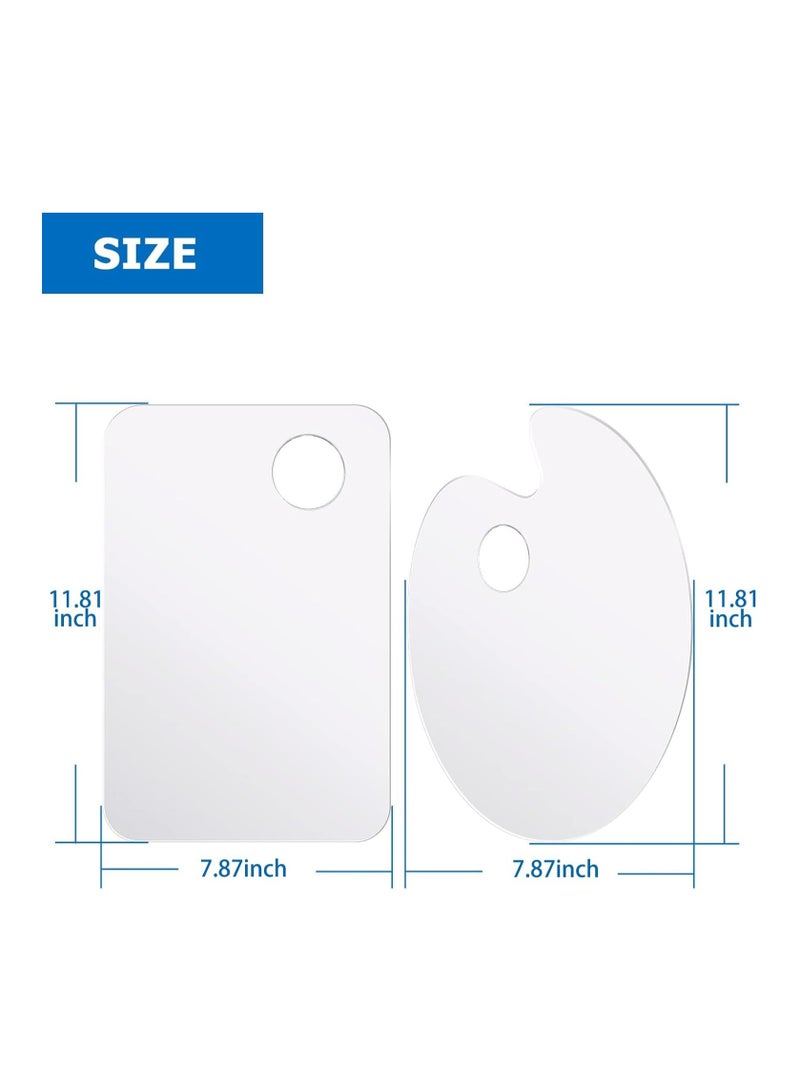 أوزيغالور 2 قطعة لوحة طلاء أكريليك، لوحة فن شفافة، لوحة طلاء زيت/ماء الألوان/دونات DIY (11.81 * 7.87 بوصة) - Image 2