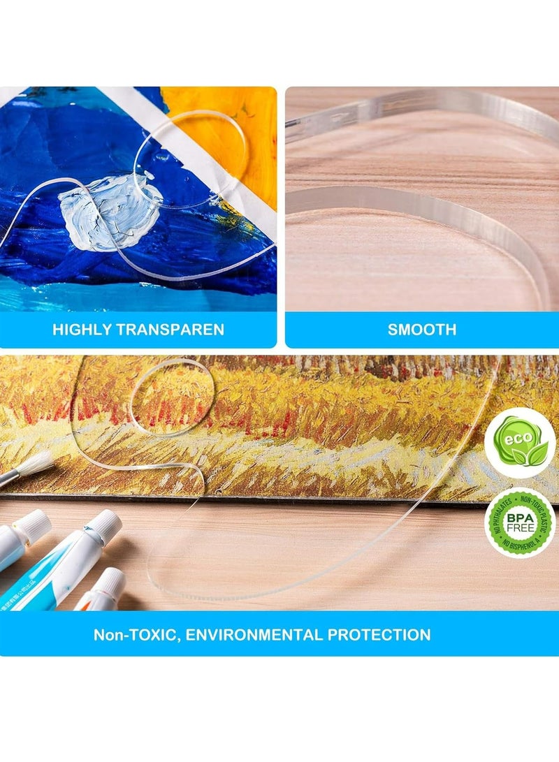أوزيغالور 2 قطعة لوحة طلاء أكريليك، لوحة فن شفافة، لوحة طلاء زيت/ماء الألوان/دونات DIY (11.81 * 7.87 بوصة) - Image 5