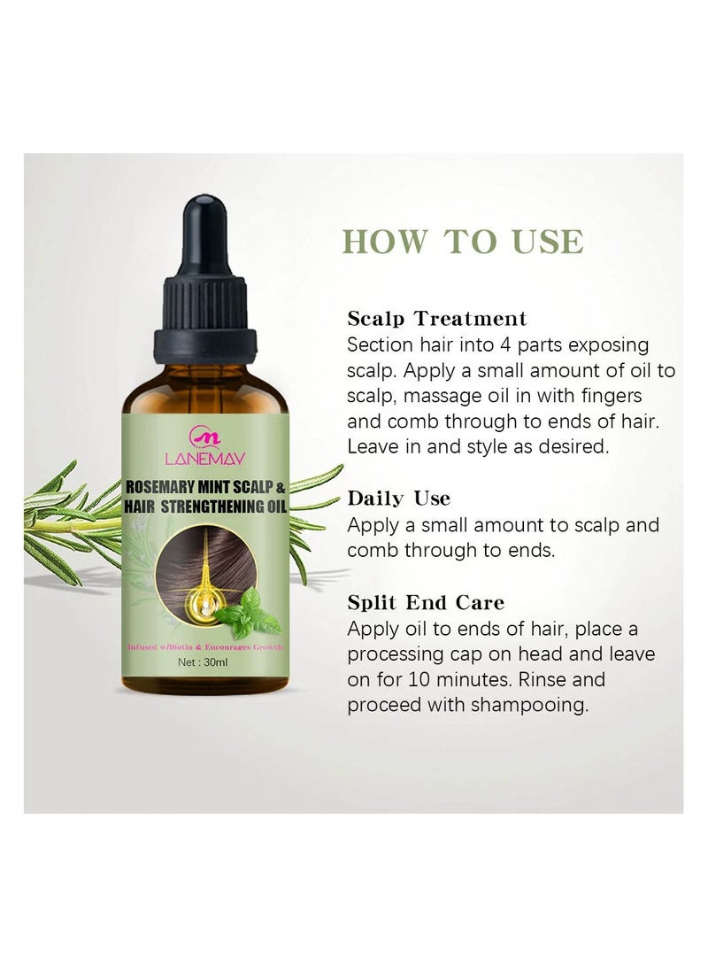 LANEMAY Herbal Hair Growth Essential Oil Nourishes Scalp Strengthens Roots Hair Care Treatment Oil - Image 4