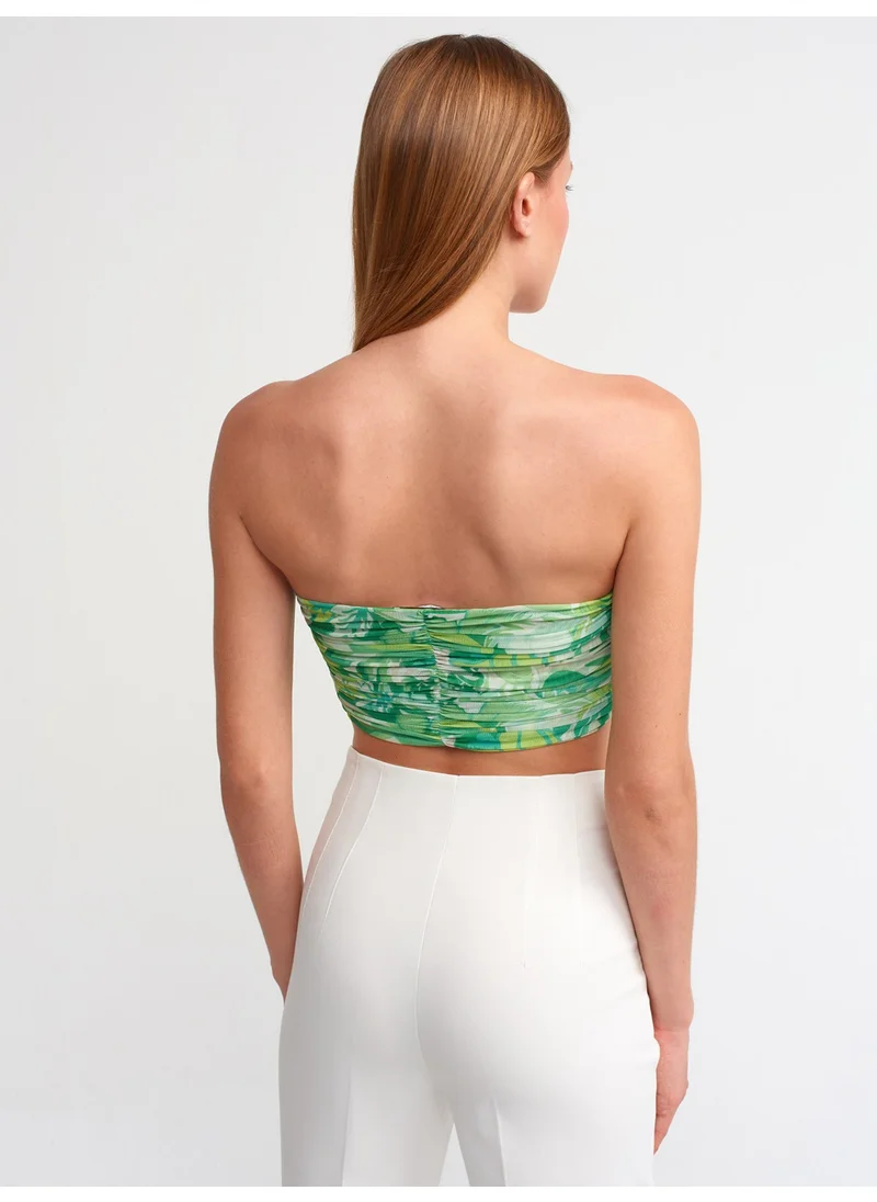Dilvin 20161 Crop Top-Green