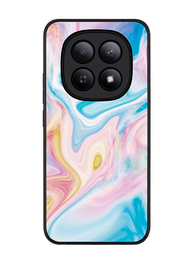 For Xiaomi Redmi Note 15 5G / Poco M8 Case,Slim fit Camera Protection, Shockproof Thin Phone cover  - Marble Print Aqua