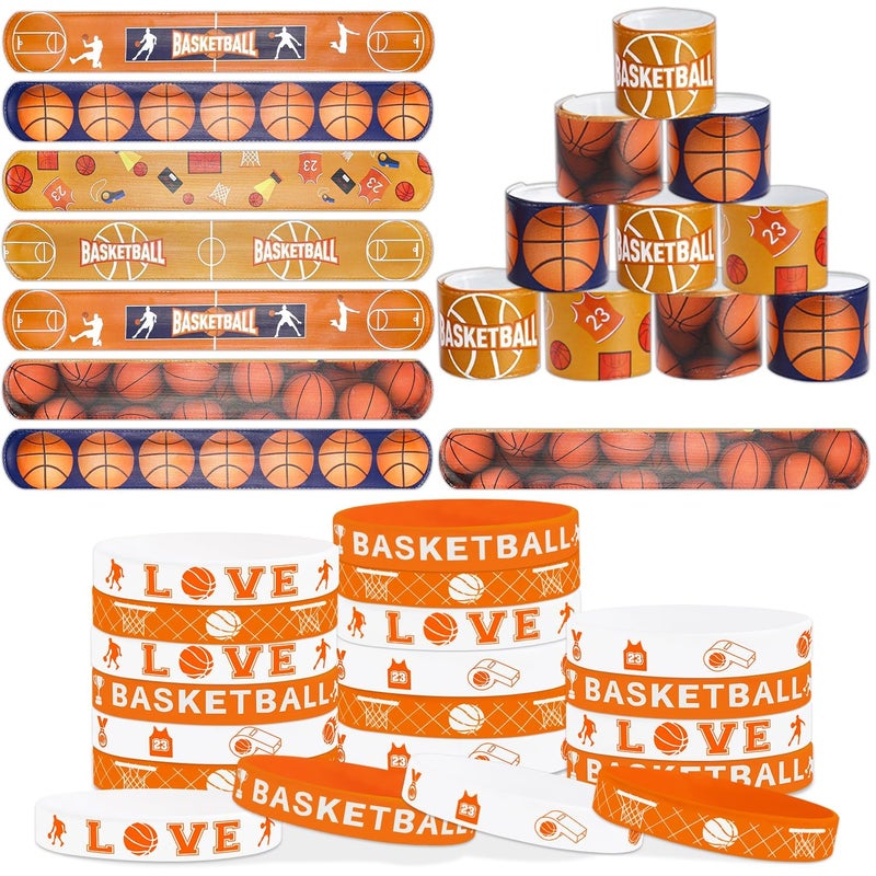 PIXHOTUL 40 Pieces Basketball Party Favors Basketball Silicone Wristbands Basketball Toy Bracelets for Basketball Game Day Teens Birthday Basketball Theme Party Basketball Team Awards Presents - Image 3