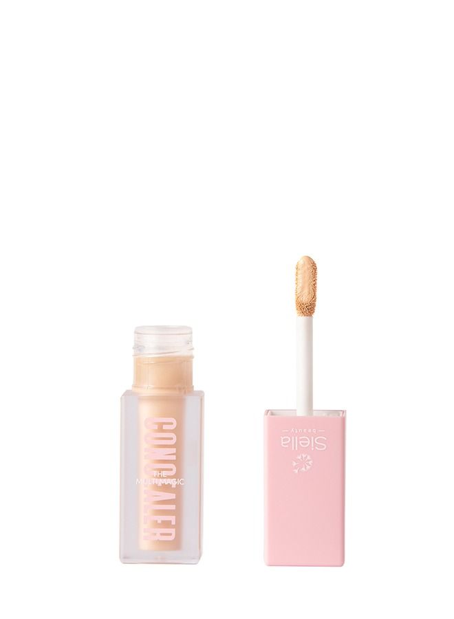 Siella Beauty The Multi Magic Lightweight High Coverage Creamy Concealer To Conceal, Brighten, Highlight, and Contour Desired Areas On The Face N1 - Image 1