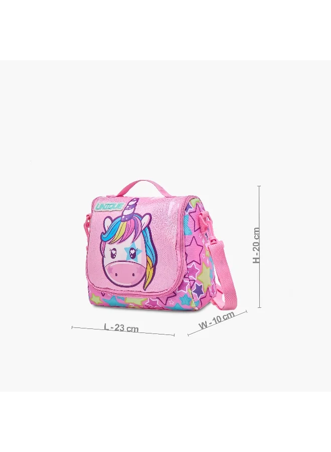 يونيك Unicorn Print Lunch Bag for Girls