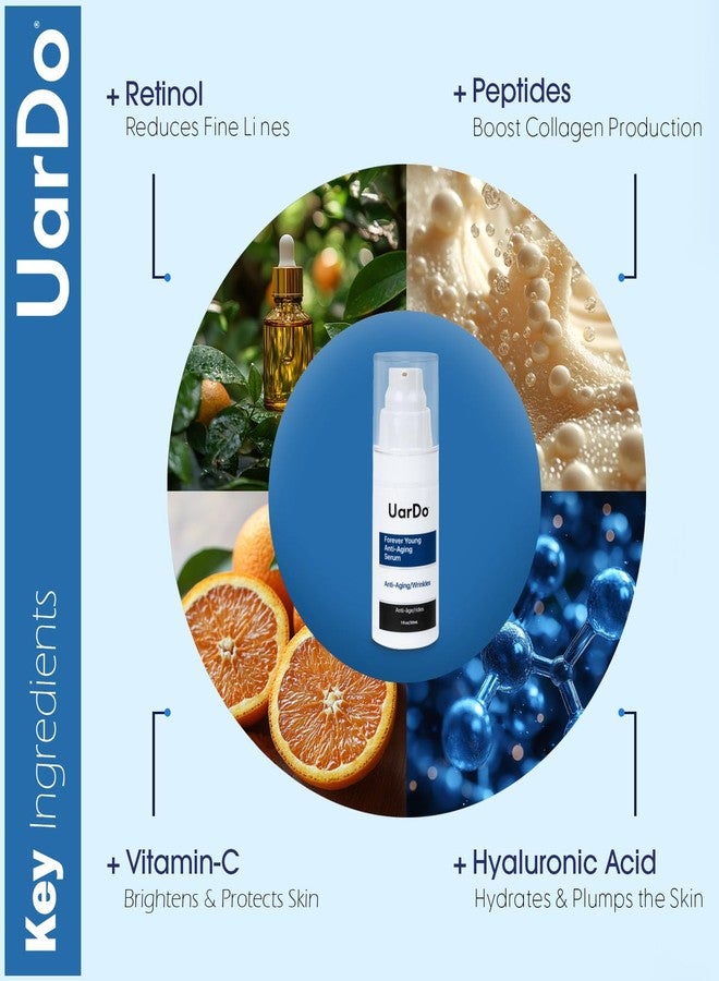 Uardo Forever Young Anti-Aging Serum 1 Fl Oz / 30 ml - usn103 | For Wrinkles, Fine Lines | Increases Skin Firmness | With Antioxidants & Peptides | For Women and Men - Image 5
