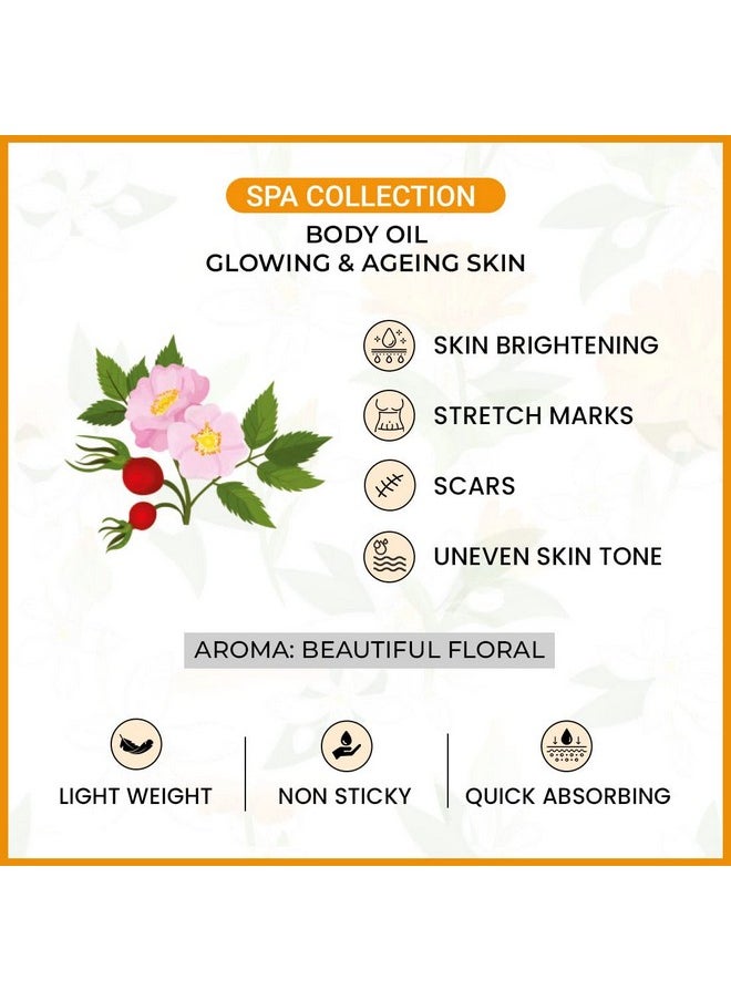 Keya Seth Aromatherapy Keya Seth Aromatherapy Rosehip Body Oil Non-Sticky & Quick Absorbing I Glowing & Ageing Skin Reduces Stretch Marks, Scars, Uneven Skin Tone 200Ml  - Image 3