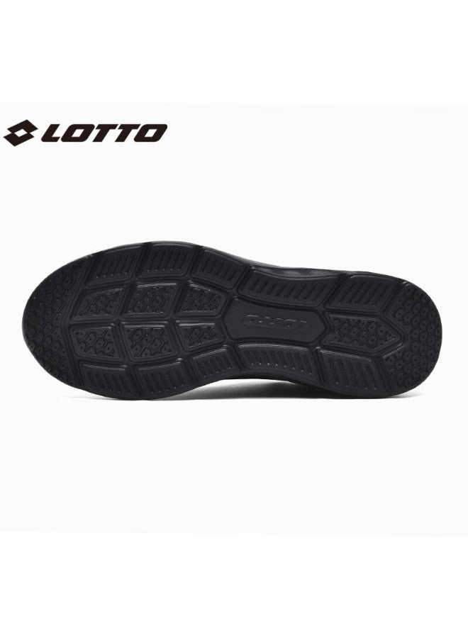 Lotto Men's Winter Fleece-lined Warm Leather Sports Shoes Shock Absorption Running Casual Shoes Black (fleece-lined) Size 41 - Image 4