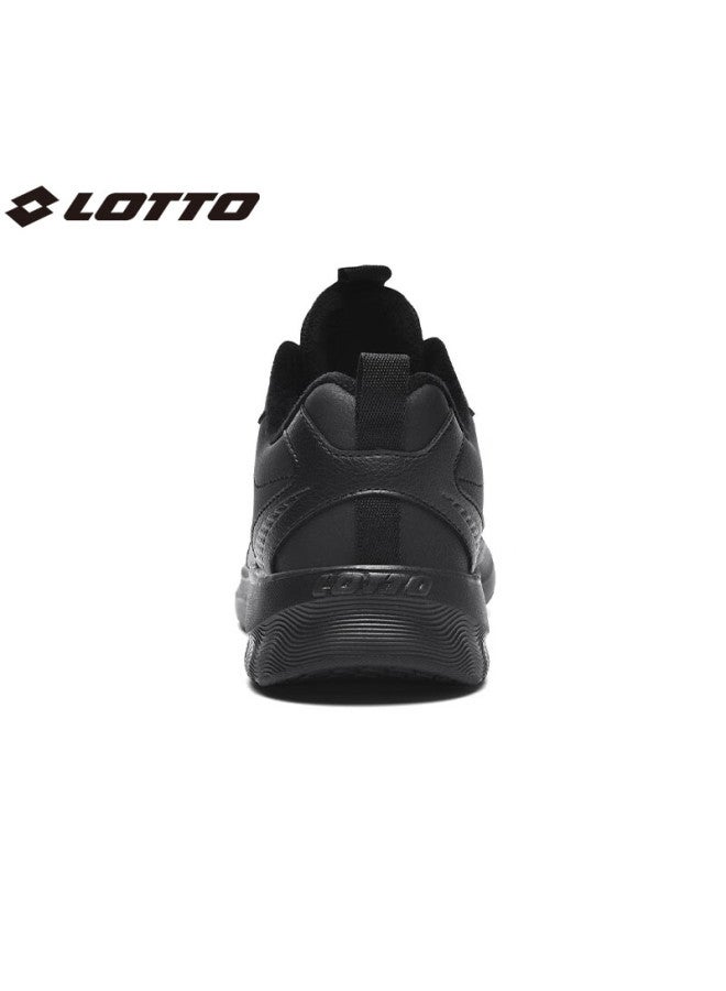 Lotto Men's Winter Fleece-lined Warm Leather Sports Shoes Shock Absorption Running Casual Shoes Black (fleece-lined) Size 41 - Image 3