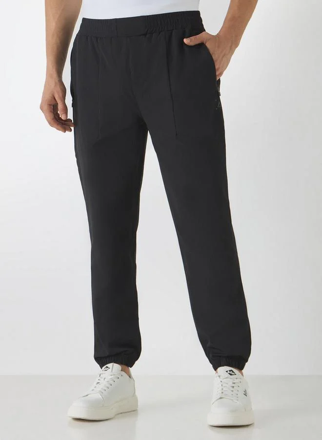 ADOT by Splash Panelled Joggers with Zippered Pockets