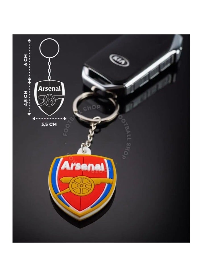 MARIO DRAFTS Football Club Logo Keychain,Unisex, Metal Ring with 3D Design, Football Fans Keychain - Image 3