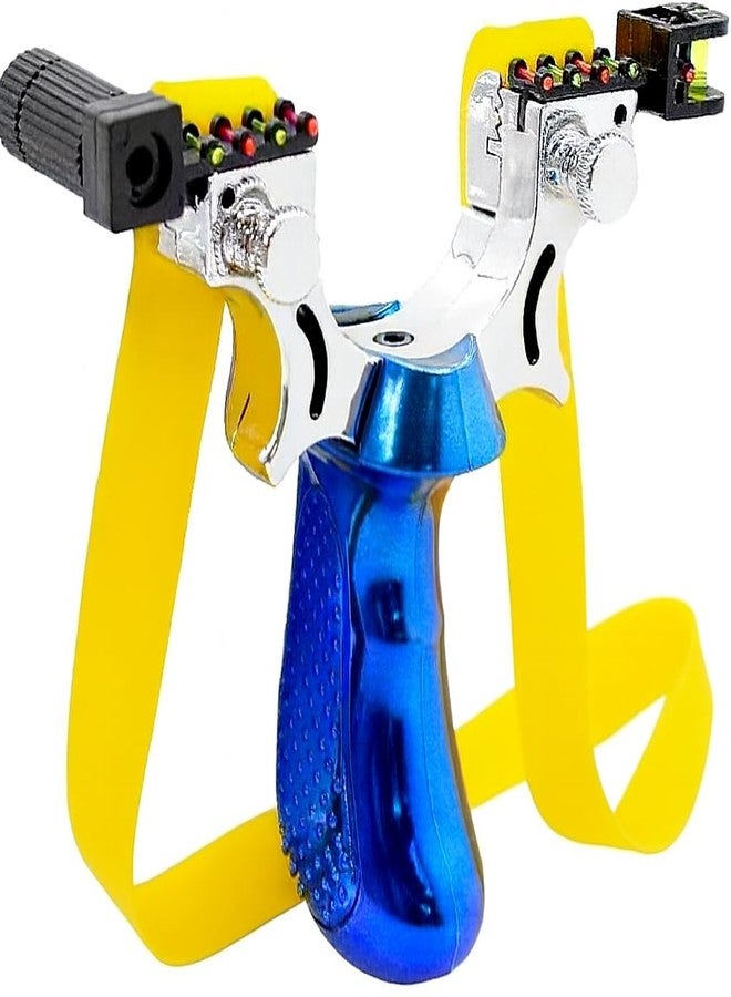 KRIGIYO Gulel Toy Sling Shot Catapult for Adults & Beginners Outdoor Recreational Toy Set for Youth Fun Fitness Slingshot for Target Practice, Games & Adventure Activities (Blue) - Image 1