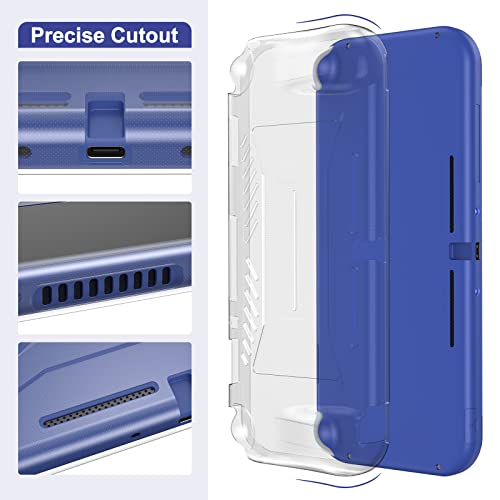 innoAura Switch Lite Case 18-in-1 Accessories Bundle for NS Switch Lite (2019), with Protective Carrying Case, Game Holder, Screen Protector & Cute Thumb Grips, Blue - Image 5