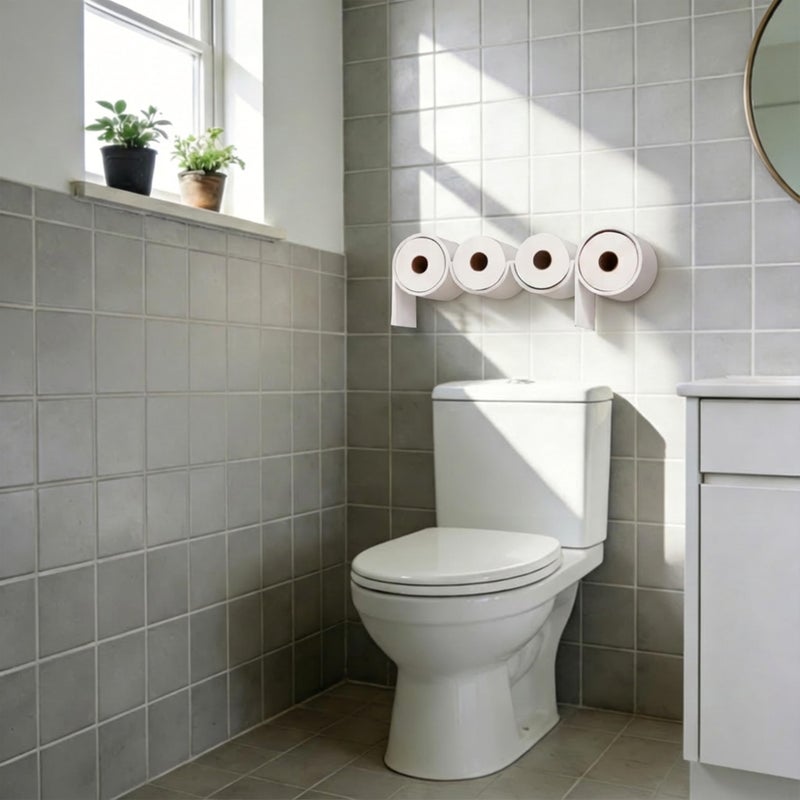 Stylor Funny Toilet Paper Roll Holder - Humorous Poop Sign Bathroom Decor, Cute Space-Saving Wall Mount Decor, Functional Bathroom Storage Accessories - Image 2
