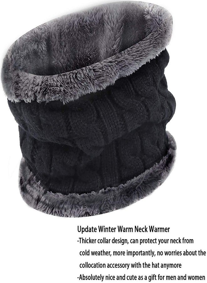 ATABZ Unisex Woolen Beanie Cap Plus Muffler Scarf Set for Men Women Girl Boy - Warm, Snow Proof - Image 2