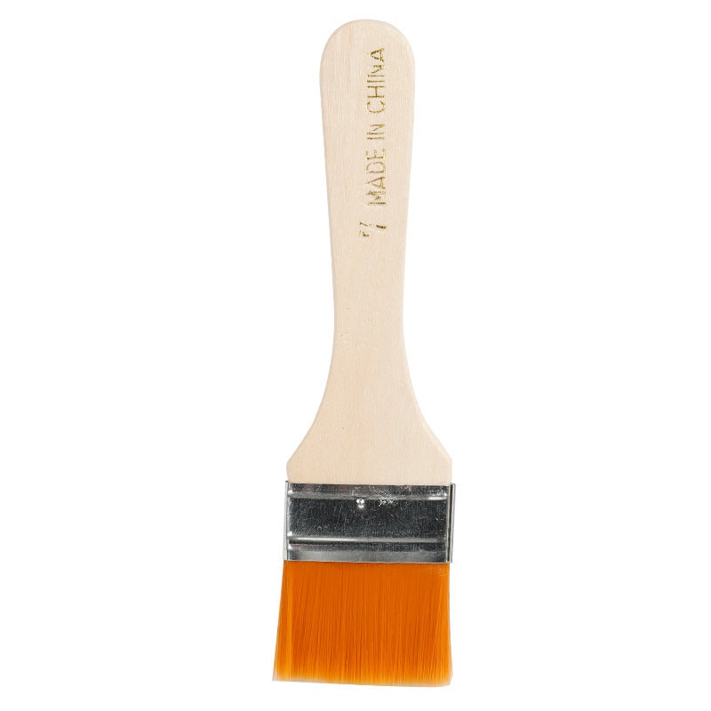YIXUAN Yellow wool nylon plate brush 12 PCs suit oil painting brush cleaning brush barbecue brush paint brush factory wholesale - Image 5