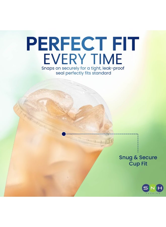 إس إن إتش باكينج SNH Packing |Pack of 50| Disposable Clear Dome Lids for Cold Cups  With Straw Slot– LIDS ONLY –78, 90, 92, 98dia,Transparent Plastic Lids,Go Cups Lids,Perfect for Juice Shops, Cafes, Desserts & Takeaways. - Image 5