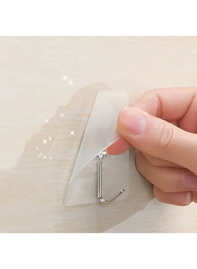 24pcs Stainless Steel Towel Hooks Plastic Wall Mount Easy Install No Drill - Image 5