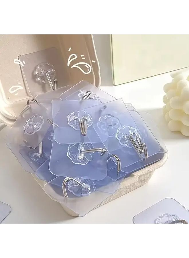 24pcs Stainless Steel Towel Hooks Plastic Wall Mount Easy Install No Drill - Image 2