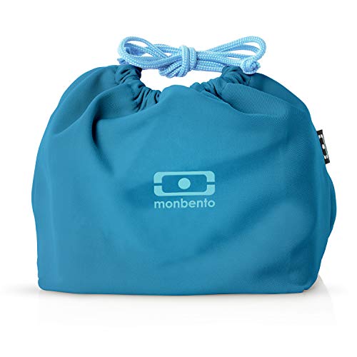 monbento - Lunch Bag MB Pochette M Denim - Polyester Lunch Tote - For Work Lunch Packing - Can Contain a Bento Box MB Original or MB Tresor - Blue - Image 1