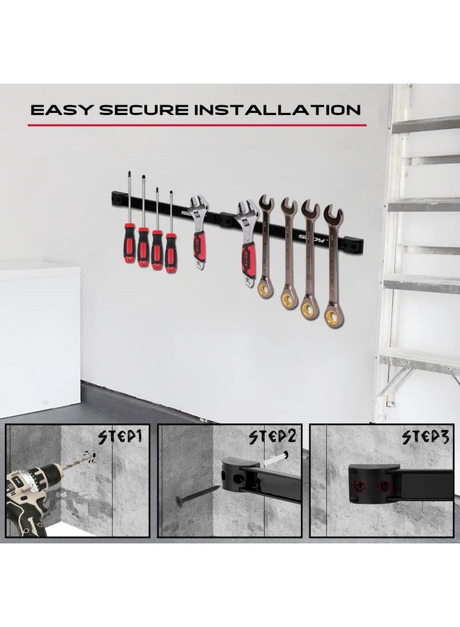سيدي منظم تخزين حامل الأدوات المغناطيسي: رف جداري للمرآب مكون من 7 قطع، منظم مغناطيسي كهربائي، لوح طاولة عمل مثبت، حائط شبكي، حامل شاحنة - Image 2