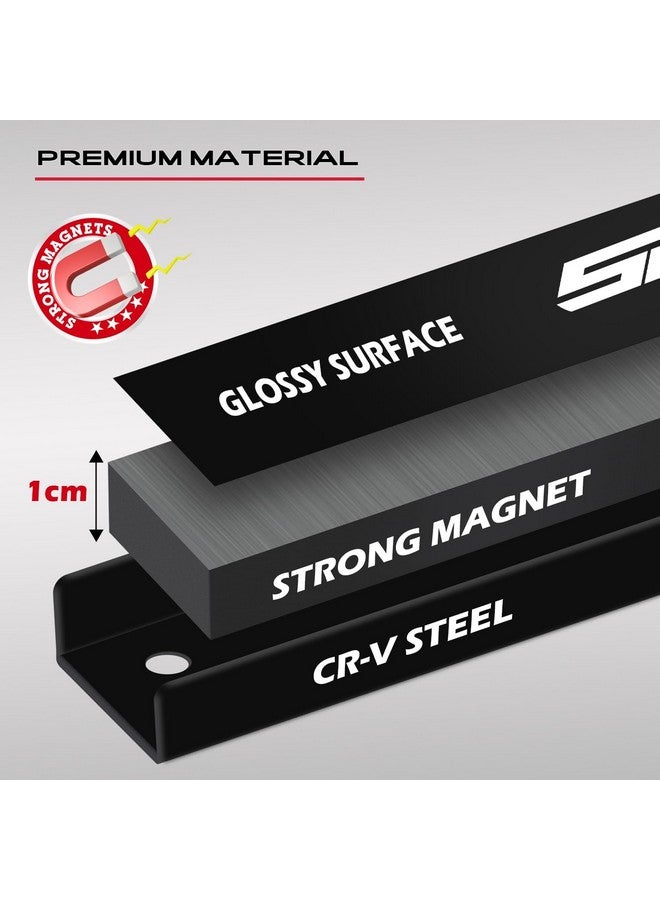 سيدي منظم تخزين حامل الأدوات المغناطيسي: رف جداري للمرآب مكون من 7 قطع، منظم مغناطيسي كهربائي، لوح طاولة عمل مثبت، حائط شبكي، حامل شاحنة - Image 4