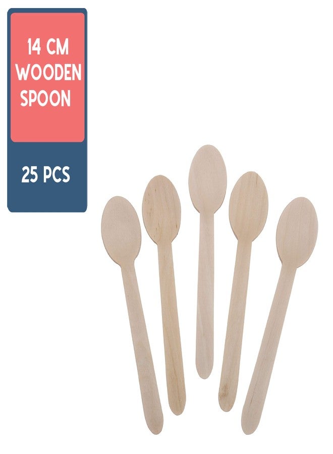 Ecoware® 100% Biodegradable, Compostable, Ecofriendly, Disposable Spoons 5.5 Inch (Pack of 25 Spoons) - Image 2