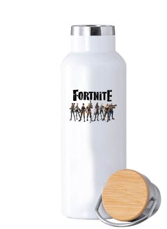 Generic Stainless Steel Online Gaming Water Flask Bottle with Bamboo Cap and Gaming Design - Flask Bottle 600ml - Eco-Friendly Hydration for Gamers - Ideal Gift for Young Gamers  - Image 2