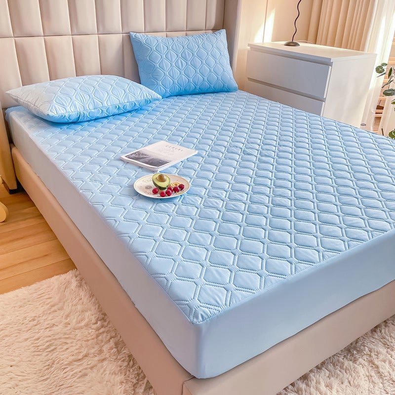 Fittedsheets Waterproof Quilted Bed Hat Bedspread El Protective Cover Sanding Dust Cover Urine Proof - Image 1