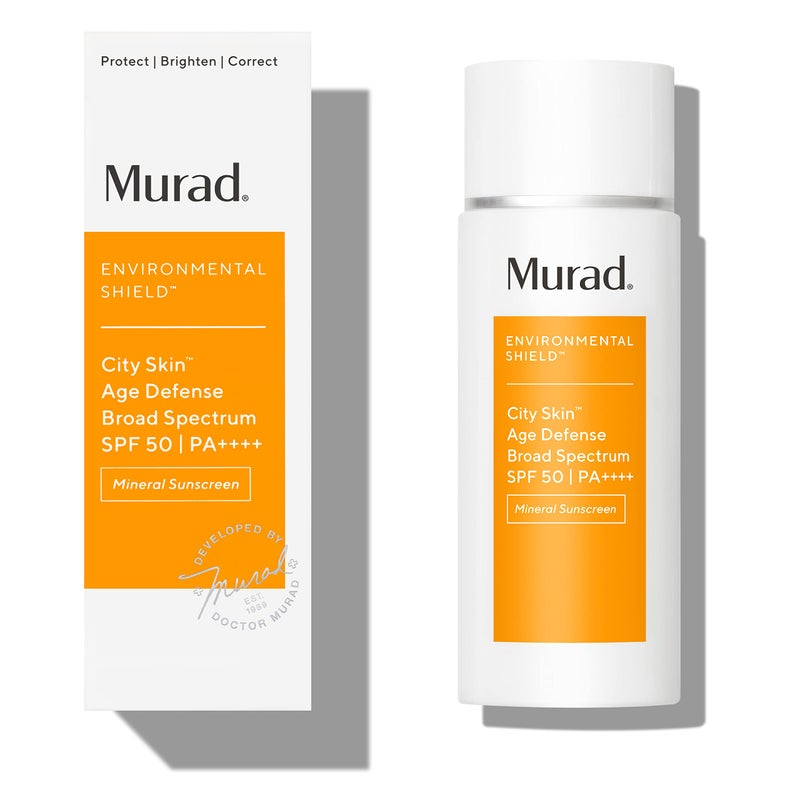 Murad Environmental Shield City Skin Age Defense Broad Spectrum SPF 50100 Mineral Sunscreen  Blue Light Defense  SPF 50 Environmental Defense Sunscreen  Light Sunscreen for Face 17 Fl Oz