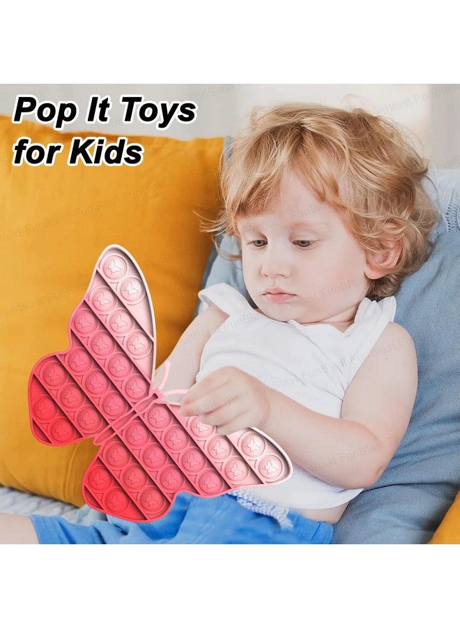 FunBlast Pop It - Popit Game, Poppet for Kids, Pop It Toy, Pop It Toys for Kids, Butterfly with Bee Pop it Fidget Toy for Kids, Pop It Fidget Toy, Stress Relief Toys (Pack of 2 Pcs) - Image 2