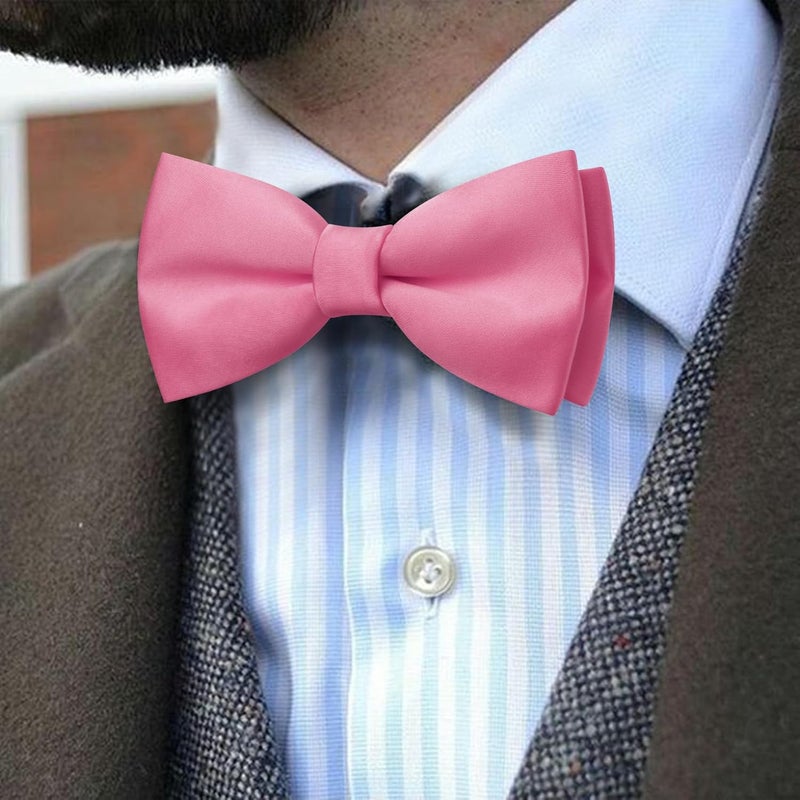 Barry.Wang Store Paisley Striped Bow Tie for Men Silk Pre-Tied Bowtie Pocket Square Cufflinks Set Formal Wedding Party Prom - Image 2