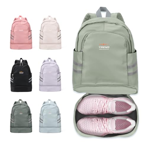 coofay Gym Backpack For Women Waterproof Sports Backpack With Shoe Compartment Lightweight Travel Backpacks Small Gym Bag Dance Volleyball Backpacks - Image 1