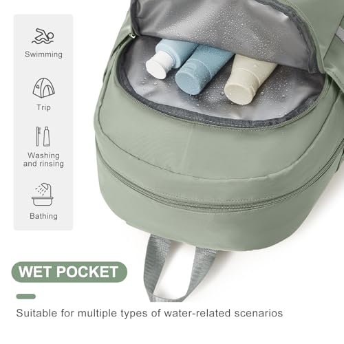 coofay Gym Backpack For Women Waterproof Sports Backpack With Shoe Compartment Lightweight Travel Backpacks Small Gym Bag Dance Volleyball Backpacks - Image 4
