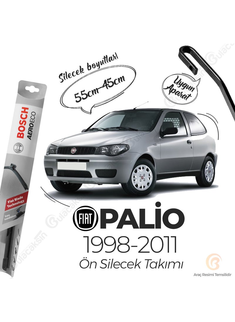 BOSCH Fiat Palio Banana Wiper Set (1998-2011) Aeroeco  - Image 1