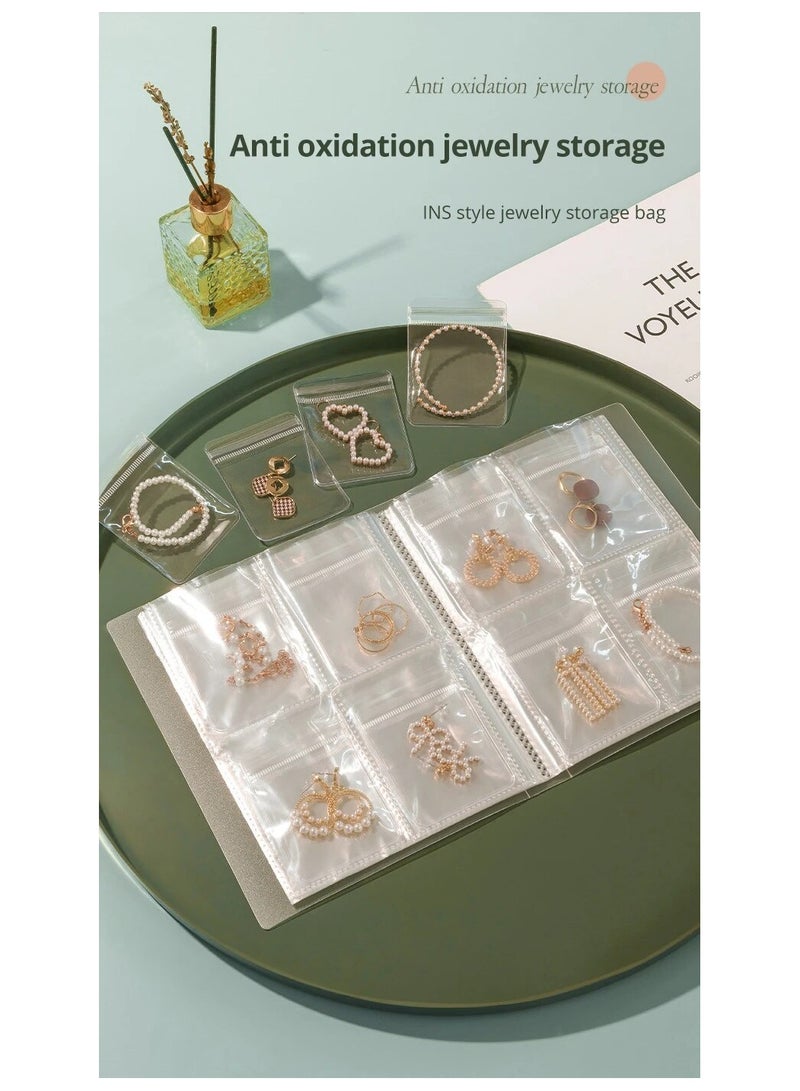 2 Pieces Of A Photo Album Book To Store Your Jewelry Brooches Necklaces Bracelets And Rings It Is Transparent Is Inside Is Resistant To Dust Suitable For Travel Daily Use and At Parties