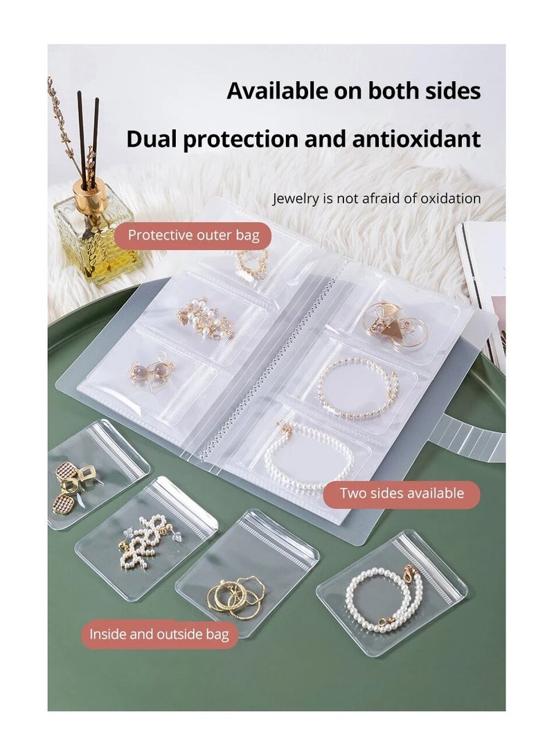2 Pieces Of A Photo Album Book To Store Your Jewelry Brooches Necklaces Bracelets And Rings It Is Transparent Is Inside Is Resistant To Dust Suitable For Travel Daily Use and At Parties