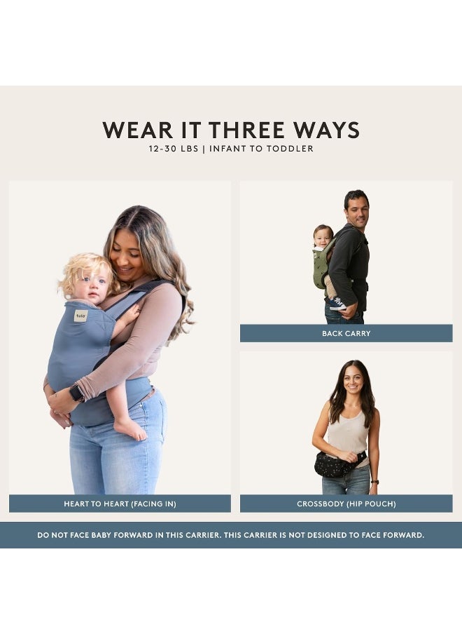 TULA Tula Ba Lite Compact Baby Carrier, Ultra Compact and Lightweight, Convenient Carry Pouch, Ergonomic and Multiple Positions for 12 – 30 pounds (Discover)  - Image 4