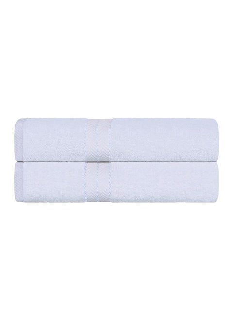 Turkish Cotton Ultra-Plush 2-Piece Bath Towel Set, Towels for Shower, Bathroom, Home Essentials, Spa, Guest/Master Bath, Airbnb, Apartment, Adults and Kids, Soft Quick Drying, White