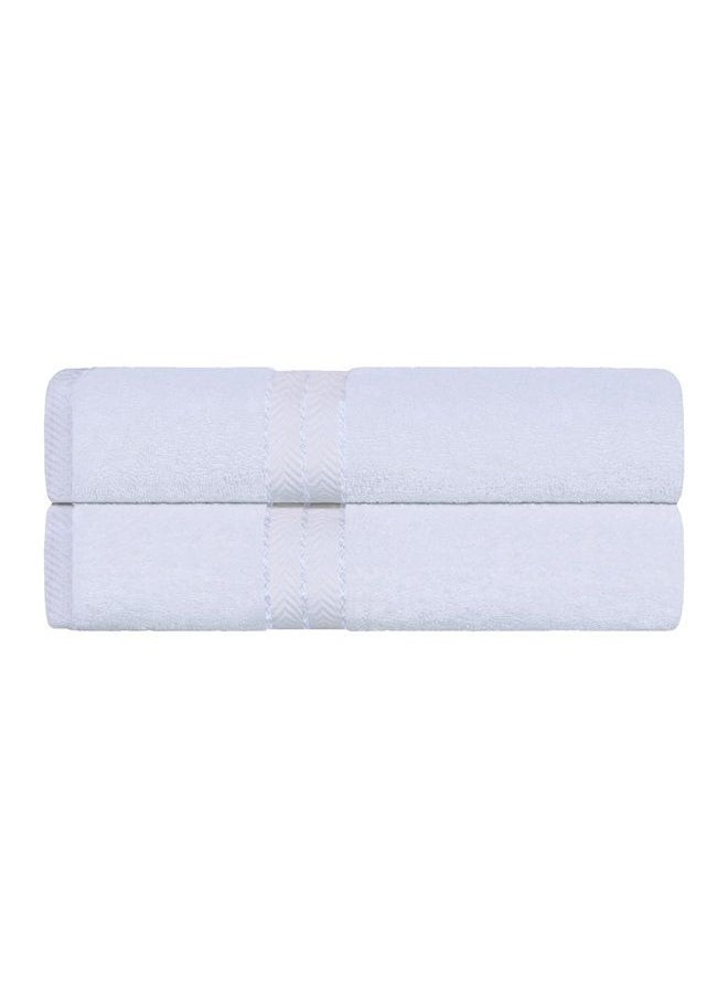 Superior - Turkish Cotton Ultra-Plush 2-Piece Bath Towel Set, Towels for Shower, Bathroom, Home Essentials, Spa, Guest/Master Bath, Airbnb, Apartment, Adults and Kids, Soft Quick Drying, White - Image 1