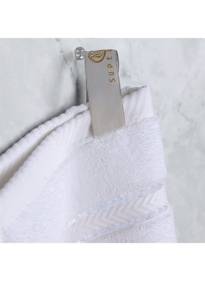 Superior - Turkish Cotton Ultra-Plush 2-Piece Bath Towel Set, Towels for Shower, Bathroom, Home Essentials, Spa, Guest/Master Bath, Airbnb, Apartment, Adults and Kids, Soft Quick Drying, White - Image 1