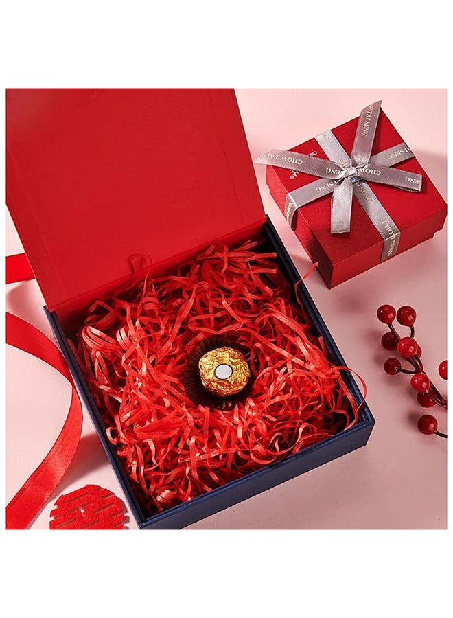 100 Grams of Red Shredded Paper Filler for Gift Wrapping, Hamper Filling, and Crafts  - Image 2