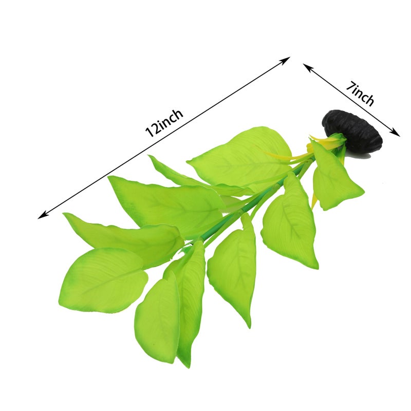 DVHEY 2-Pack 12 Inch Aquarium Silk Aquarium Plants, Artificial Plastic Plant for Small Tank, Goldfish, Fish Hides (Light Green, 12 Inch) - Image 3