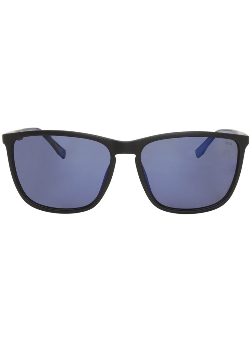 FILA Fila SF9248 Square Polarized Black Men's Sunglasses – 58 mm – UV Protection  - Image 2